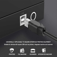 Kabel Printer Usb pria ke USB B Male, kabel cetak Usb A Male ke Usb untuk Printer