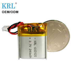 Baterai Lithium Isi Ulang 3.7v 602025 240mAh 270mAh Bersertifikat KC untuk Earphone Nirkabel Neckband Produsen ODM - Product Image 1