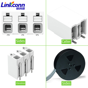 Bloques de terminales SMD PCB Dispositivo de montaje en superficie 2086-3203 Wagos 3 polos Conector blanco Botón de soldadura Pin espaciado 5 mm - Product Image 2
