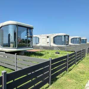 Cabines modulaires préfabriquées portables, structures en acier galvanisé écologiques à énergie solaire chinoises pour les centres <span class=keywords><strong>de</strong></span> villégiature et les villas - Product Image 4