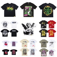 T-shirt Homme Haut de Gamme en Coton Pur Respirant à Manches Courtes avec Slogan 'COUGH SYRUP' Tendance Hip-hop et Motif Lettres