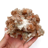 Kualitas Tinggi Kristal Alami Besar Oranye Paragonite Cluster Spesimen Mineral Batu Mentah untuk Dekorasi
