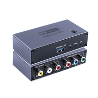Kartu Pengambilan Video VHS TV-link AV(Y PbPr) Sinyal Komponen NTSC/PAL Output USB2.0 Peralatan Digitalisasi Berbahan Aluminium Alloy