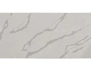 Calacatta Carrara Wit Grijs Rose Veins Kunstmatige Quartz Stone Slab Crystal Prijs Voor Keuken Werkbladen Ijdelheid Tops Werkblad