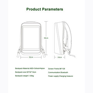 Nouvelles ventes de sacs à dos LED pour femmes, hommes et enfants, promotion d'usine, sac à dos publicitaire mobile pour la conduite, Bluetooth - Product Image 6