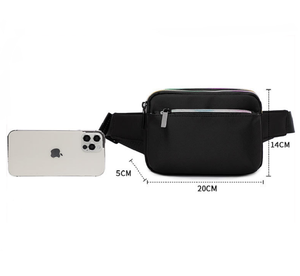 Wholesale Crossbody Belt Bag Women Mini Fanny Pack Adjustable Strap Rainbow Zipper Sling Chest Bum Bag for Travel Sports - Product Image 2
