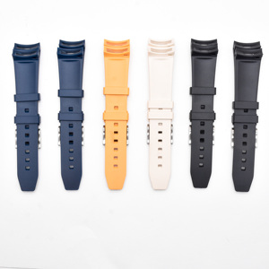 Dây đeo đồng hồ cao su TPU FKm đầu cong với dây tháo nhanh cho Omega X <span class=keywords><strong>Swatch</strong></span> Moonswatch Rolex 22mm thay thế cho nam nữ - Product Image 5