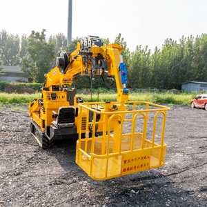 Grue araignée chenillée compacte de 5 tonnes avec nacelle et flèche de levage, ventouse à verre, prix direct usine - Product Image 4
