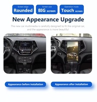 Radio para Auto de 256 GB y 13.6 Pulgadas para Jeep Cherokee 2014-2022, Estéreo Android Multimedia, Reproductor de Navegación GPS, Pantalla Vertical Inalámbrica