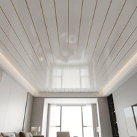 Paneles de Techo de PVC Impermeables de Diseño Moderno, Cuadrados y Artísticos, con Rejillas de Acero Integradas y Refuerzo para Uso en Cocinas de Hoteles