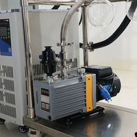 Système de distillation moléculaire à film mince entraîné par une pompe à moteur en acier inoxydable sous vide poussé, évaporateur à film mince pour huiles essentielles