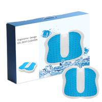 Coussin de siège en mousse à mémoire de forme avec gel rafraîchissant, forme ondulée, pour longues périodes assises, orthopédique en U, soulagement des douleurs au coccyx et à la sciatique