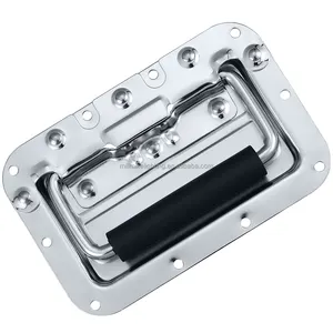 Tragbarer Stahl hub griff für Flight case Hardware-Zubehör Standard 8mm Bail Dish Einbau-Flip-Griff