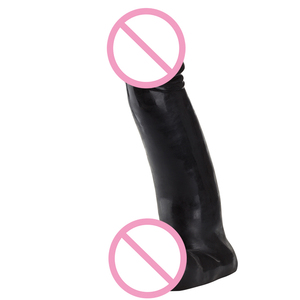 黒のディルド アナルプラグ 大きな結び目 ソフトPVC 強力な吸盤 女性用Gスポット 大人のおもちゃ - Product Image 4