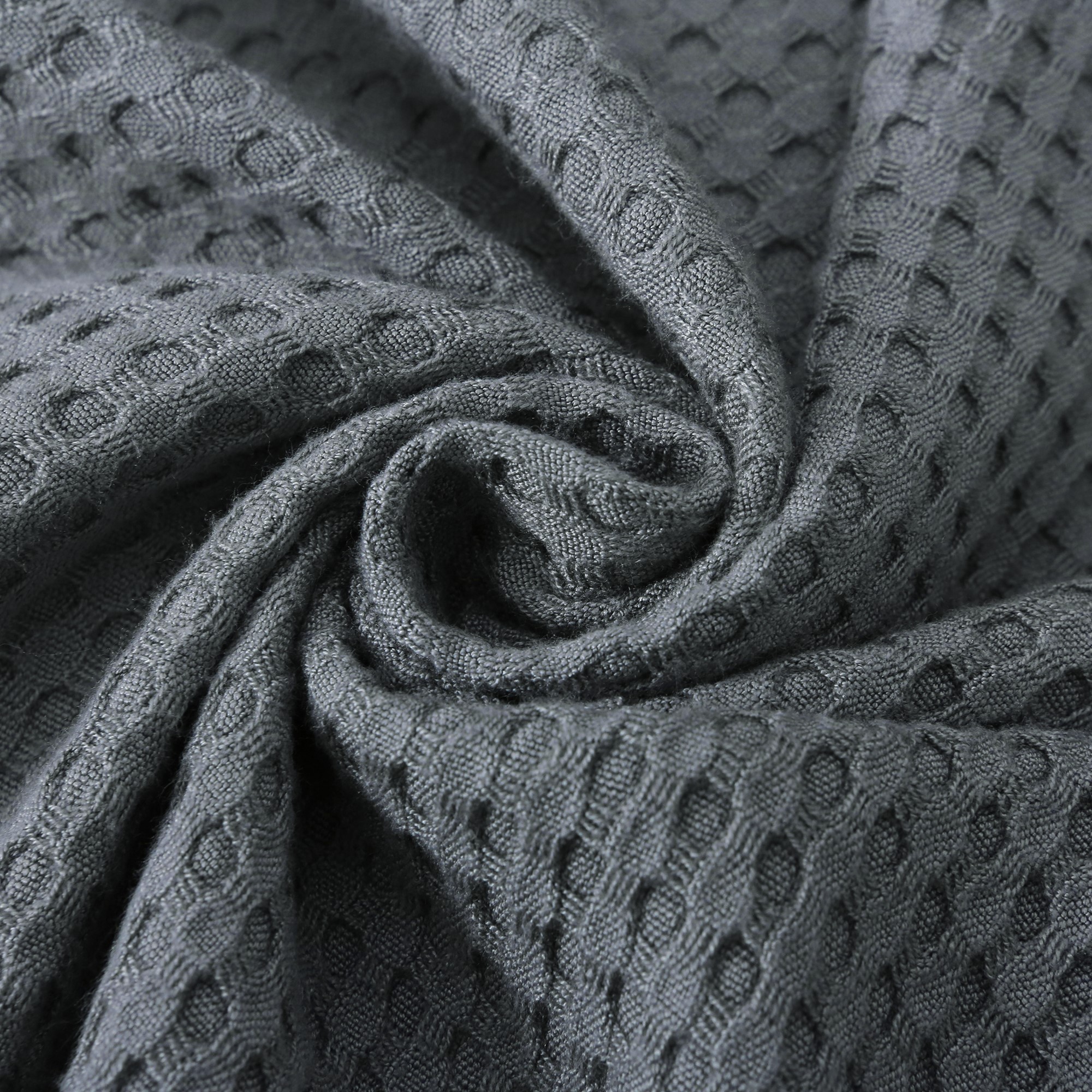 OEM/ODM Wholesale Bamboo Waffle Fabrics Anti-bacterial Bamboo Fiber Weave Fabric 240-260cm Width for Baby and Adults Blanket