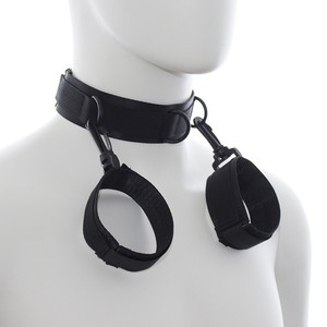 Factory direct sales of <b>collar</b> restraint handcuffs bondage <b>BDSM</b> erotic portable neck brace punishment bed sex toys - Product Image 1