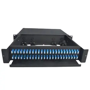 Realsea FTTH 19-Zoll-Schublade für die Rack montage 8 12 24 48 96 Port-Verteiler kasten Glasfaser-Patch feld