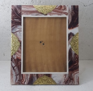 <b>Resin</b> Shaded Brass Inlay Photo <b>Frame</b> - Product Image 2