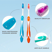 Brosse à dents en plastique bon marché, nouvelle conception, prix avantageux, utilisation à domicile, massage des gencives, poils doux, brosse à dents de voyage pour adultes