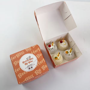 Boîtes à dessert personnalisées de qualité alimentaire, emballages en papier imprimés en couleur pour gâteaux et pâtisseries - Product Image 2