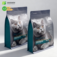 Sachet Doypack personnalisé, de qualité alimentaire, recyclable, haute capacité, à fond plat, anti-humidité, pour aliments pour animaux, chewing-gum et gelée