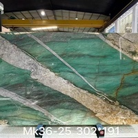 Dalles de quartzite vert Patagonia Cristallo Fuchsite polies de 20 mm pour murs rétroéclairés et comptoirs