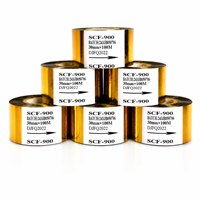 Ruban thermique jaune 25 mm pour marquage à chaud, impression par lots, codage de date, emballage plastique PET, générique