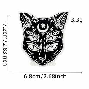 Parches Bordados de Estilo Punk Vintage con Diseño de Muerte y Calavera, para Aplicar con Plancha - Product Image 3