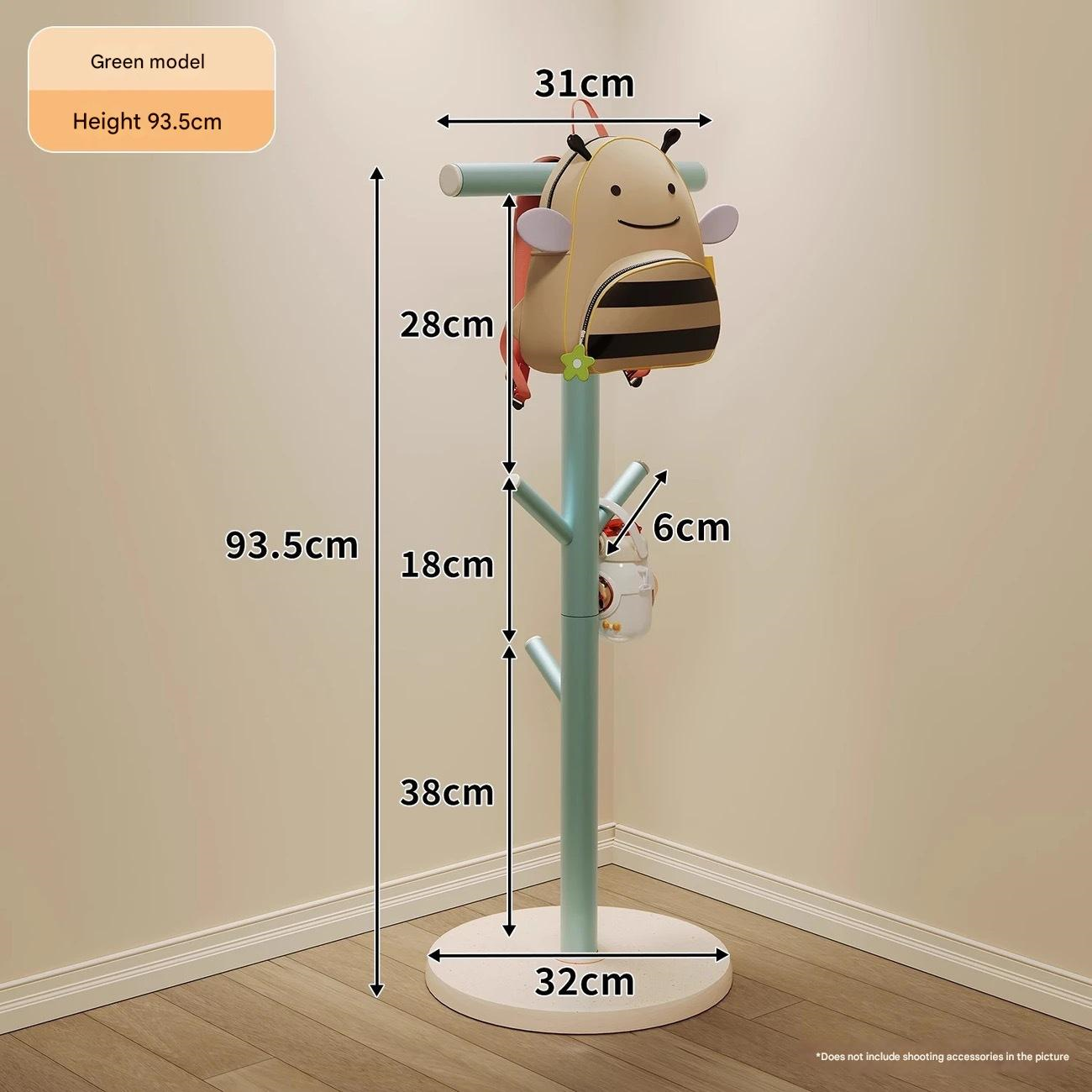 Childrens backpack rack-clothes hanger-fresh green