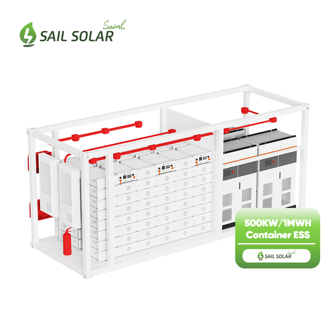 Industrial Solar Containerized Bess 500kw 1mw 2mwh Container Battery Energy Storage System 768v High Voltage Lifepo4 Air-cooled