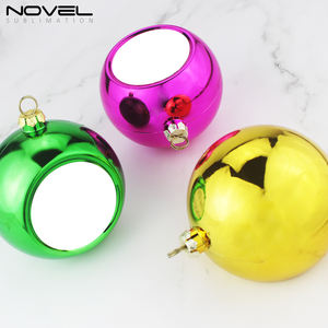 Promoción 4/6/8CM Galvanizado Brillante Colorido Sublimación Bola de Navidad - Product Image 2