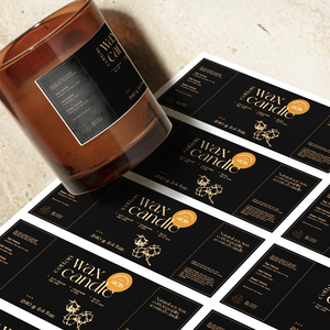 Autocollant en vinyle personnalisé, étiquette de bouteille en verre avec dorure or de luxe, imprimé des deux côtés, autocollant pour cosmétiques et parfums - Product Image 4