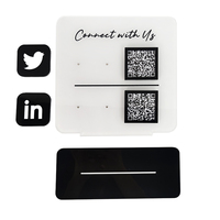 Modèle de signe de médias sociaux personnalisé d'affichage de Code QR de médias sociaux signe de Code QR signe d'affaires de médias sociaux support de bloc de Logo acrylique