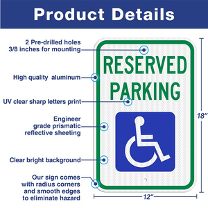 <span class=keywords><strong>Segnaletica</strong></span> <span class=keywords><strong>di</strong></span> <span class=keywords><strong>parcheggio</strong></span> riservata su misura <span class=keywords><strong>segnaletica</strong></span> per <span class=keywords><strong>parcheggio</strong></span> in alluminio riservata - Product Image 2