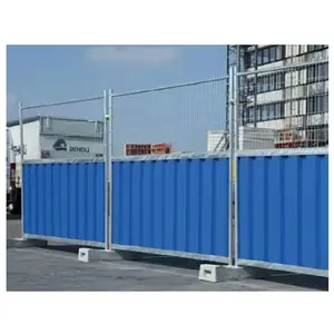 2m*2.35m New Corrugated Colorful Steel Board & Mesh Hoarding Fencing / Temporary Site Fence For UK Construction