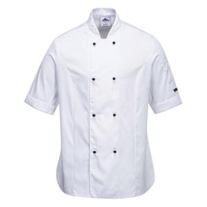 Rachel C737WHRXXL แบบ portwest เชฟผู้หญิงเสื้อแจ็กเก็ตสีขาวแขนสั้น-EAN เชฟ5036108318162และชุดทำงานในอุตสาหกรรมอาหาร - Product Image 1