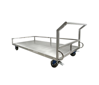 Chariots médicaux personnalisables avec protection de clôture Chariot à bagages à plate-forme plate pour le transport en atelier Support OEM