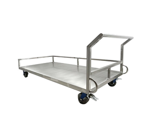Aanpasbare Medische Karren Met Hekwerkbescherming Plat Platform Bagagekarretje Voor Oem-Ondersteuning Voor Werkplaatsvervoer - Product Image 3