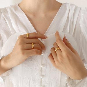 <strong>Right</strong> Grand 5A Zircon <strong>Finger</strong> <strong>Ring</strong> Stainless Steel PVD Gold Plated No Fade Female <strong>Ring</strong> for Gift - Product Image 3