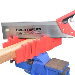 Createflag Juego de caja de ingletes DIY <span class=keywords><strong>con</strong></span> sierra de mano para corte de madera de jardín, personalizable, de acero de alto carbono - Product Image 4