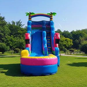 Grand toboggan aquatique gonflable à thème flamant rose en PVC épais, intérieur/extérieur, piscine détachable pour l'école, le centre commercial - Product Image 5