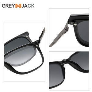 Lunettes de soleil carrées unisexes grises Jack, monture en métal TR, verres TAC, protection UV400, type 3, pour hommes et femmes, pour la conduite - Product Image 3