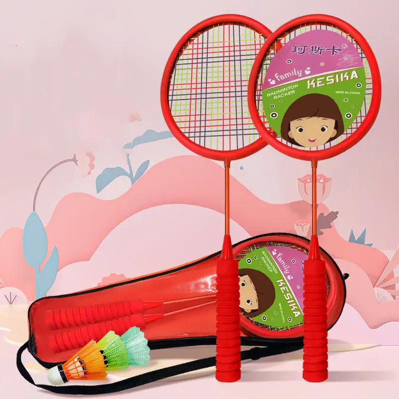 China Originele Fabriek Directe Verkoop Badminton Racket Set Groothandel Goedkope Stalen Badminton Racket