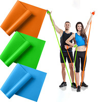 Bandas de Resistencia de Látex Tamaño Regular para Entrenamiento en Casa, Yoga, Pilates y Fisioterapia