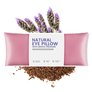 Masque oculaire personnalisé en soie biologique douce avec aromathérapie, graines de lavande, chauffant, pour le sommeil et le yoga - Product Image 1