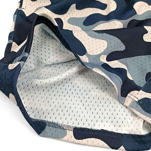 Short en maille de grande taille en polyester vierge personnalisé, Short en maille classique à imprimé bouffant - Product Image 3