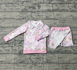 Conjuntos de Ropa de 2 Piezas para Niñas Pequeñas, Estilo Casual, Primavera-Otoño, Estampado Floral, Camiseta, Falda y Pantalones Cortos, Transpirables - Product Image 5