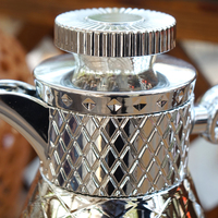 Termo de Plástico con Revestimiento Interior de Vidrio Estilo Árabe, con Patrón de Rejilla, para Café y Té