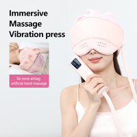 2 in1 Luftkopf-und Augen massage gerät 6-Zonen-Luftdruckzirkulation Vibrations airbag massage Drei dimensionales Knetkopf massage gerät