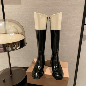 Wholesale <b>Winter</b> Knee High <b>Boots</b> for Women Handmade with Butter Leather Fleece-Lined Pigskin 3cm Square Heel Side Zip Design - Product Image 5